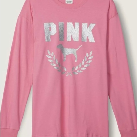 Victoria's Secret Pink Bling Long Sleeve
Campus Tee Size Large and XXL Beautiful - Picture 2 of 7